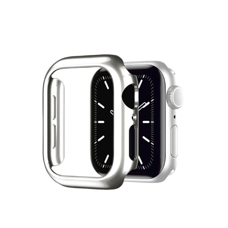 【TF7】アップルウォッチ カバー ハードケース Air Skin for Apple Watch 44mm クロームシルバー メンズ レディース [▲][R]
