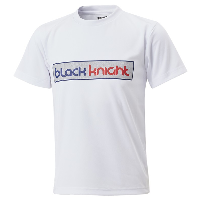 【Black knight/ブラックナイト】バドミントン ドライTシャツ ユニセックス 男女兼用 ホワイト(WHT) 150サイズ T-3116U /T-3116U [▲][ZX]