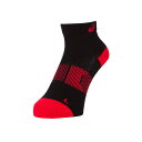 【asics/アシックス】RACINGSOCKS パフォーマンスブラックXクラシックレッド Mサイズ レーシングソックス 陸上 靴下 中〜長距離走向け 3093...