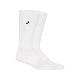 【asics/アシックス】JrHIGHSOCKS ホワイトXネイビー XSサイズ ジュニアハイソックス バレーボール 靴下 キッズ 3054A015 [▲][ZX]