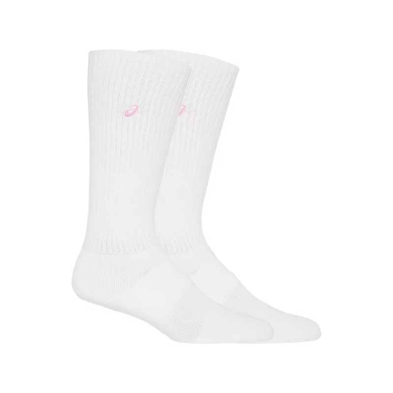 【asics/アシックス】JrHIGHSOCKS ホワイトXピーチ 2XSサイズ ジュニアハイソックス バレーボール 靴下 キッズ 3054A015 [▲][ZX]