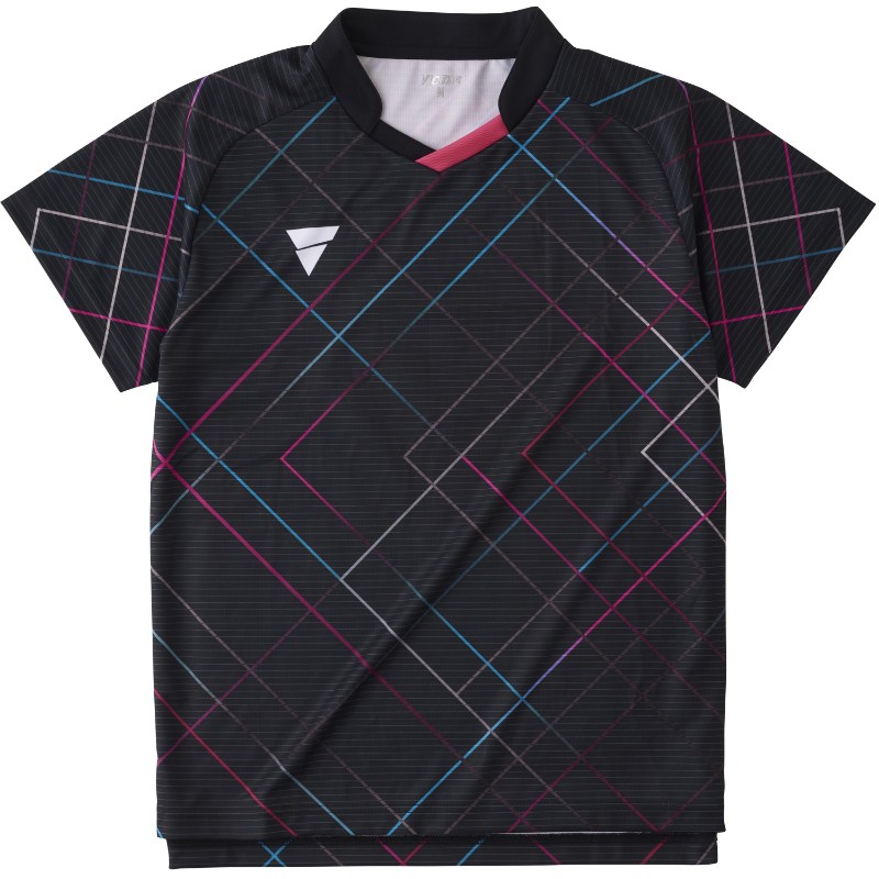 【VICTAS/ヴィクタス】 3XLサイズ V-GS319 1000ブラック 卓球 ゲームシャツ 吸汗速乾 半袖 ウェア 512312 [▲][ZX]