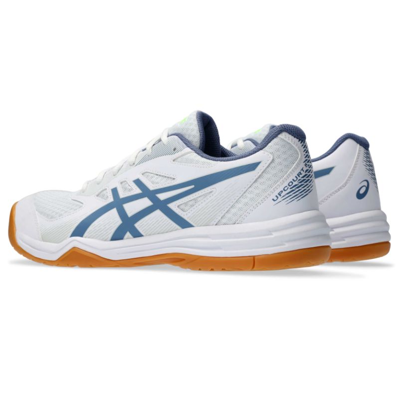 【asics/アシックス】 25.0cm UPCOURT 5 バドミントン シューズ (メンズ) ホワイト×Dブルー 1071A086 [▲][ZX] 3