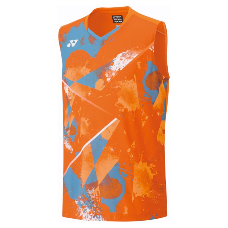 【YONEX/ヨネックス】 SSサイズ メンズゲームシャツ (ノースリーブ) 10570 テニス バドミントン アパレル (メンズ) ブライトオレンジ [▲][ZX]