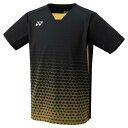 【YONEX/ヨネックス】 Mサイズ メンズゲームシャツ (フィットスタイル) 10615 テニス バドミントン アパレル (メンズ) ブラック/ゴールド [▲][ZX]
