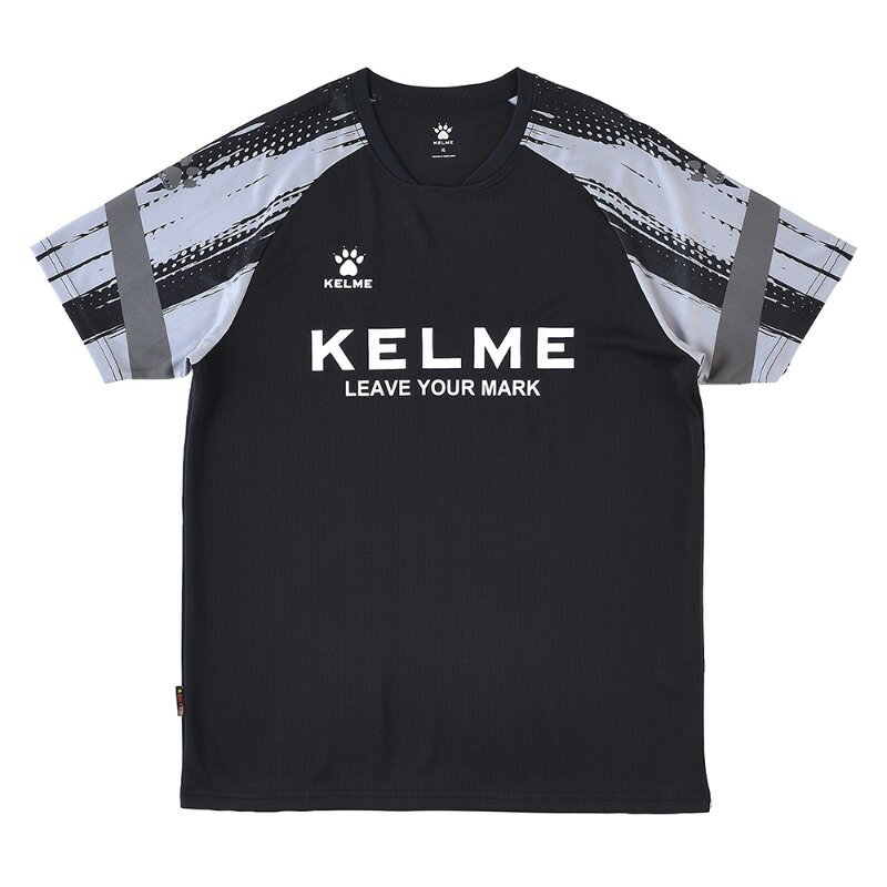 【KELME/ケルメ】プラクティスシャツ 半袖 ブラック Sサイズ サッカー フットサル ウェア メンズ KC23S130 [▲][ZX]