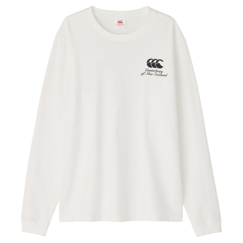 【CANTERBURY/カンタベリー】 Lサイズ L/S T-SHIRT ラグビー アパレル（ユニ） 11/オフホワイト RA44118 [▲][ZX]