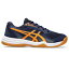 【asics/アシックス】 22.0cm UPCOURT 5 GS バレーボール シューズ (キッズ) ピーコート×SKオレンジ 1074A039 [▲][ZX]