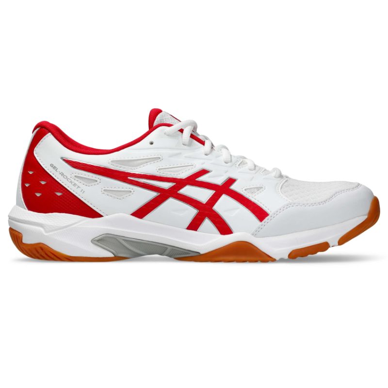 【asics/アシックス】 24.5cm GEL-ROCKET 11 バレーボール シューズ (ユニ) ホワイト×Cレッド 1073A065 [▲][ZX]