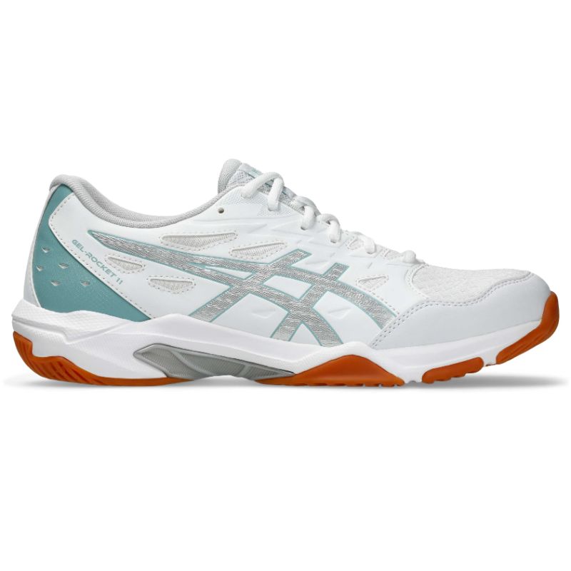 【asics/アシックス】 25.0cm GEL-ROCKET 11 バレーボール シューズ (ユニ) ホワイト×ティールT 1073A065 [▲][ZX]