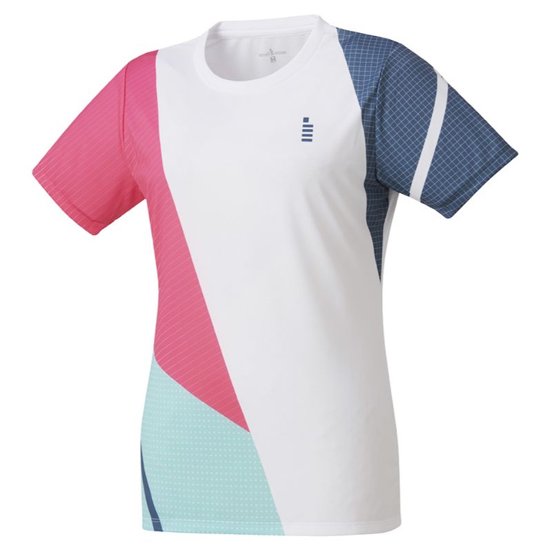  Mサイズ ゲームシャツ テニス バドミントン ウェア レディース ホワイト T2407 