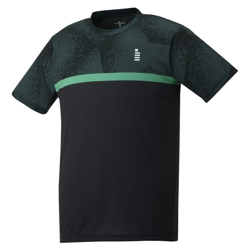  LLサイズ ゲームシャツ テニス バドミントン ウェア ユニセックス ブラック T2408 