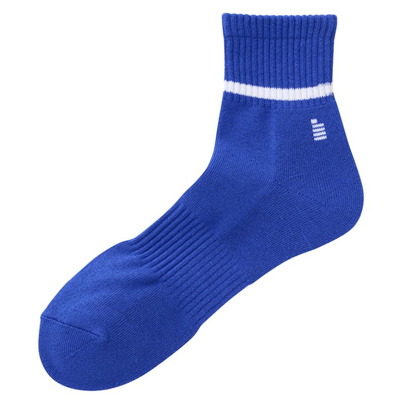 【GOSEN/ゴーセン】 ショートソックス テニス バドミントン ソックス メンズ ブルー F2400 [▲][ZX]