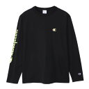 【CHAMPION/チャンピオン】 XLサイズ ロングスリーブ Tシャツ 長袖 ウェア (メンズ) 090/ブラック C3-Z413 [▲][ZX]