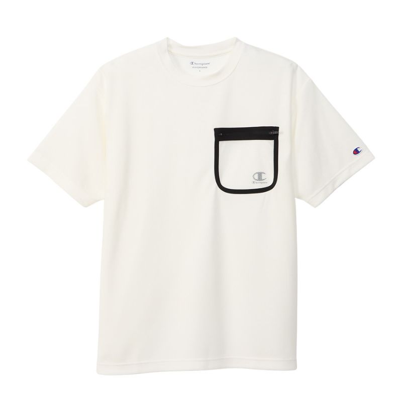  Lサイズ 半袖 ポケットTシャツ (メンズ) 010/ホワイト C3-ZS314 