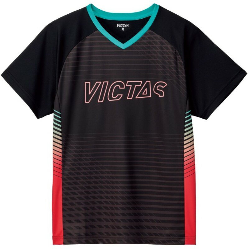 【VICTAS/ヴィクタス】 XLサイズ V-TS417 シャツ 9000 レッド 卓球 ウェア（ユニ） 532402 [▲][ZX]