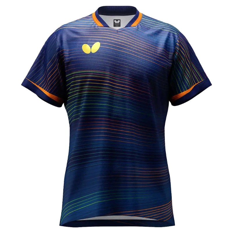 【Butterfly/バタフライ】 SSサイズ エリスター11 シャツ ネイビー 日本製 卓球 46510 [▲][ZX]