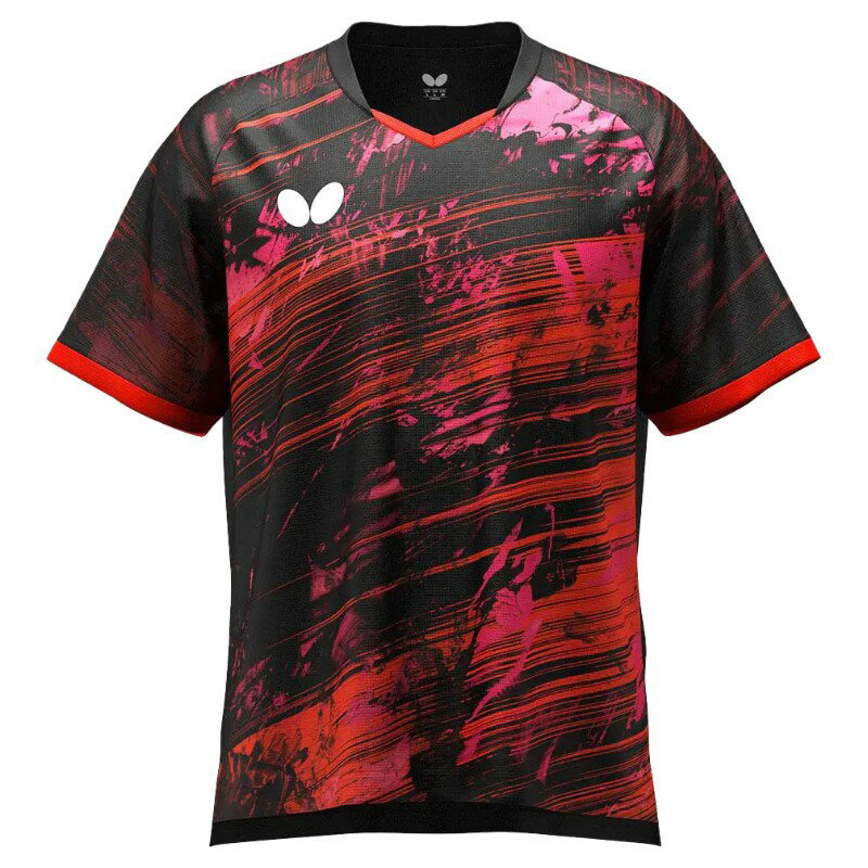 【Butterfly/バタフライ】 3Sサイズ ペルセード シャツ レッド 卓球 46550 [▲][ZX]