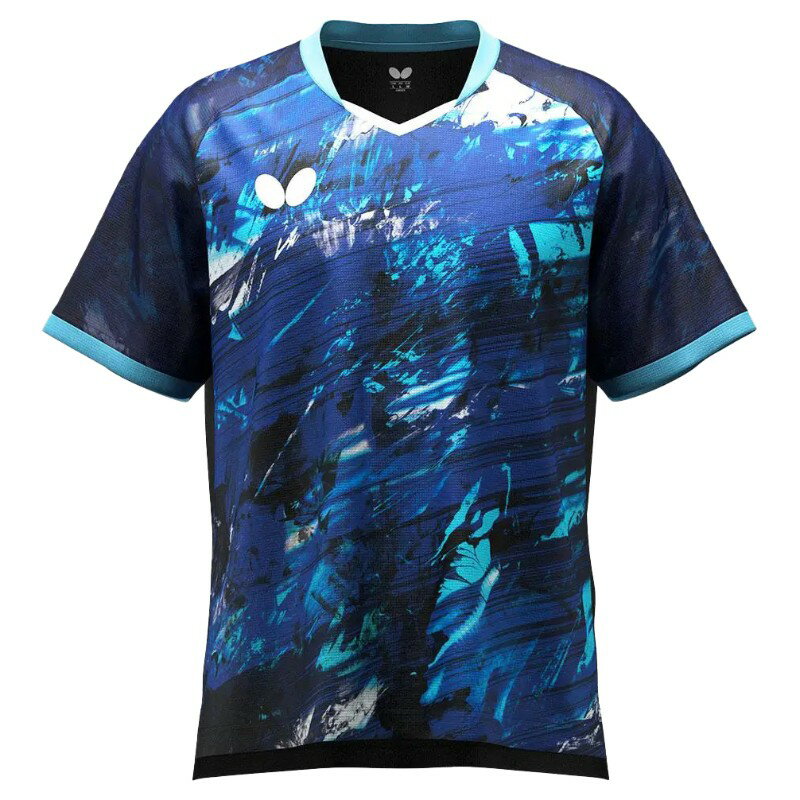 【Butterfly/バタフライ】 Sサイズ ペルセード シャツ ブルー 卓球 46550 [▲][ZX]