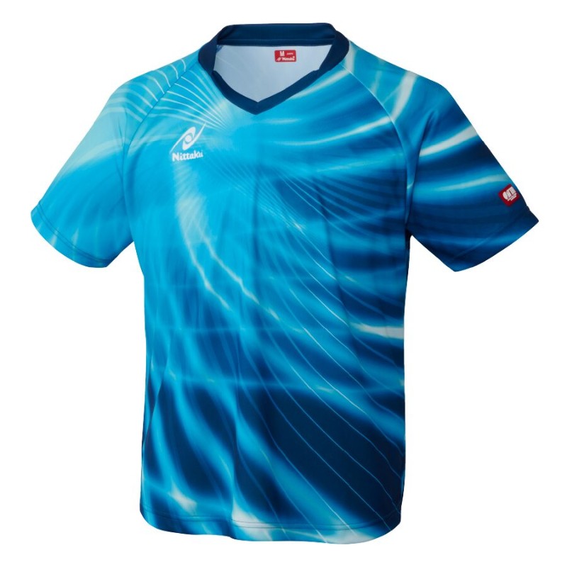 【Nittaku/日本卓球】 XOサイズ エディー シャツ 09 ブルー 卓球 NW-2215 [▲][ZX]