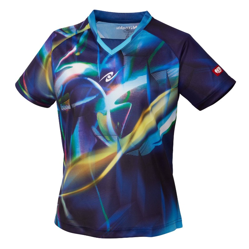 【Nittaku/ニッタク】日本卓球 スカイトリックLD シャツ L ブルー 卓球 ウェア レディース NW-2208 [▲][ZX]