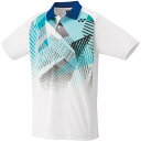 【YONEX/ヨネックス】半袖 襟付き ポロシャツ ユニゲームシャツ ホワイト SS 日本製 ウェア トップス 10530 [▲][ZX]