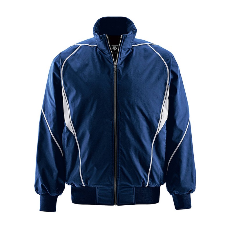 【DESCENTE/デサント】野球 グランドコート アウター（コート・ダウン） / DR-208 / NVY (ネイビー×シルバー) / Mサイズ /DR-208 [▲][ZX]