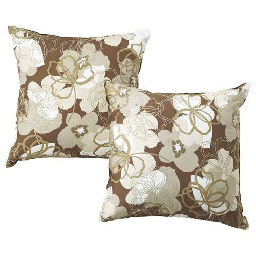 クッション2P(フルール) ブラウン K20510028[▲][AS]
