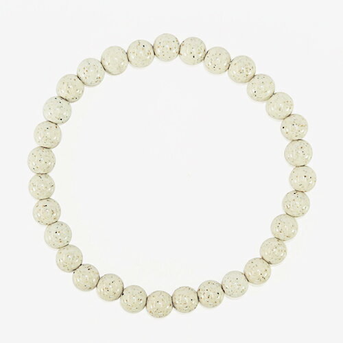 TENKAPAS 【M2/内周約17cm】 台湾からの宝もの 北投石 6mm ブレスレット パワーストーン 一連数珠タイプ ベージュカラー b8606-m2 ホビー インテリア 雑貨 雑貨品[▲][AS]