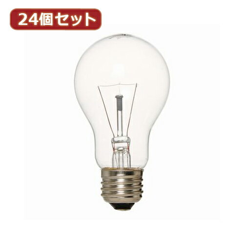 YAZAWA 24個セット 長寿命クリア40W形 L100V40WCLX24 照明器具[▲][AS]