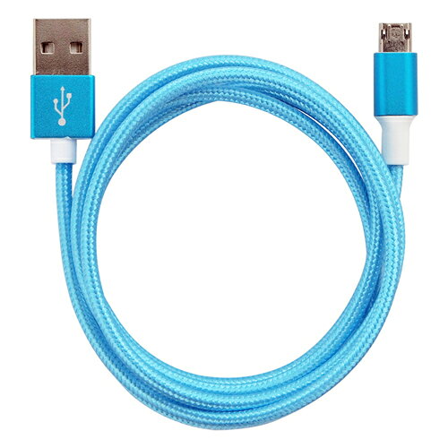 両面マイクロUSBケーブル スカイブルー 1m AS-CASM023 パソコン周辺機器 USBケーブル[▲][AS]