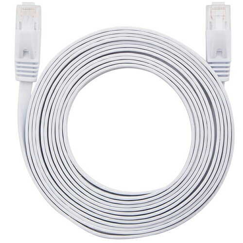 Rakuten - LANケーブル フラット CAT6 3m 白 AS-CAPC013 パソコン周辺機器 LANケーブル[▲][AS]