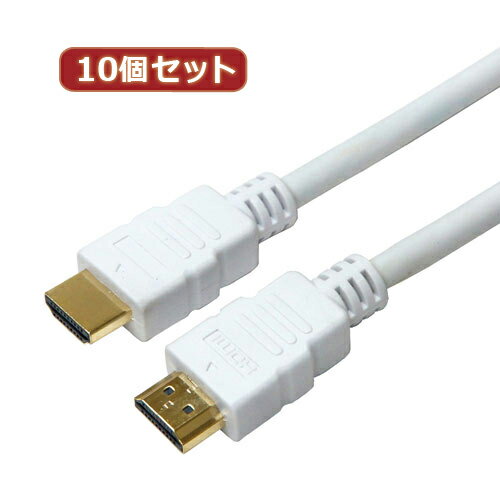 10�ĥ��å� HORIC HDMI�����֥� 3m �ۥ磻�� ����⡼��ɥ����� HDM30-006WHX10 ���� ������Ϣ[��][AS]