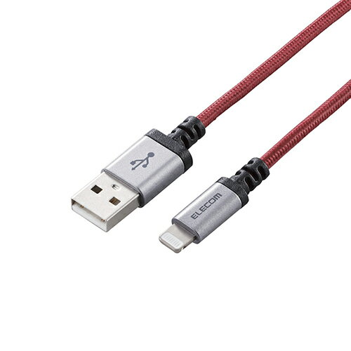 Rakuten - 5個セット エレコム Lightningケーブル/高耐久/1.2m/レッド MPA-UALS12RDX5 タブレット 携帯電話 iPhone ケーブル[▲][AS]
