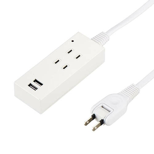 5個セット YAZAWA 雷ガード付2AC2USB2.1A1.5mホワイト Y02K4015WH2UX5 照明器具[▲][AS]