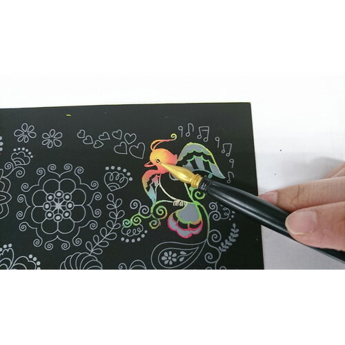 心がやすらぐスクラッチアート 幻想の花園 ホビー インテリア 雑貨 雑貨品[▲][AS]