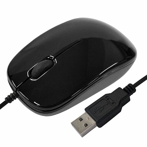 HIDISC 有線マウス ブラック HDM-2106BK パソコン周辺機器 マウス[▲][AS]