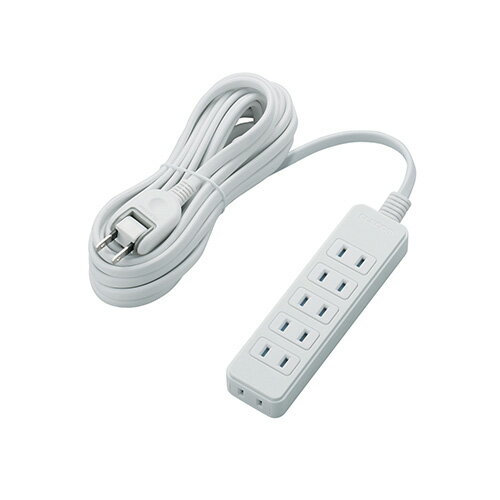 【5個セット】エレコム シャッタータップ/6個口/5m/ホワイト T-ST02N-2650WHX5 [▲][AS]
