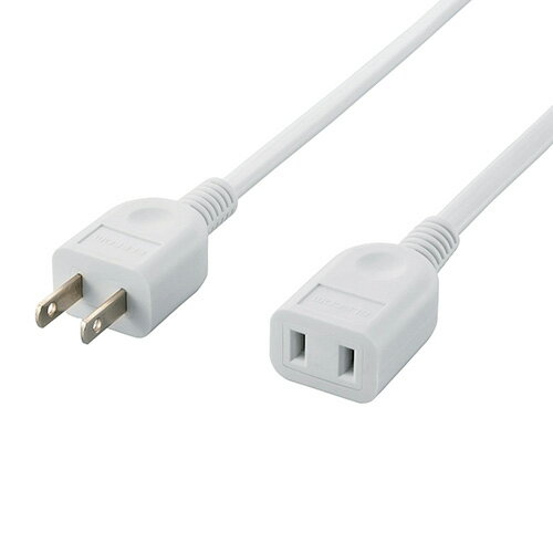【5個セット】エレコム 電源延長ケーブル 2ピン-2ピン 3m T-E2230X5 [▲][AS]