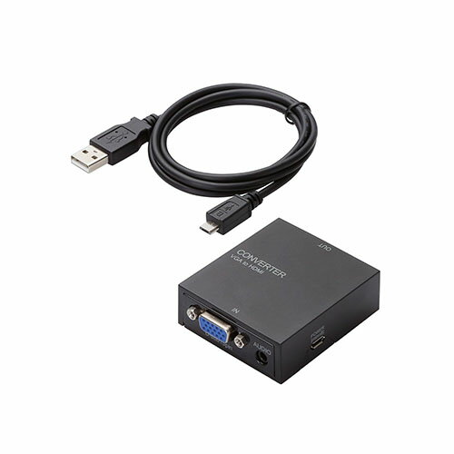【5個セット】エレコム アップスキャンコンバーター/3.5φ/VGA-HDMI/HDMI1.3 AD-HDCV03X5 [▲][AS]