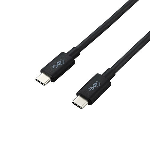 【5個セット】エレコム USB4ケーブル/C-Cタイプ/認証品/PD対応/40Gbps/0.8m/ブラック USB4-CC5P08BKX5 [▲][AS]