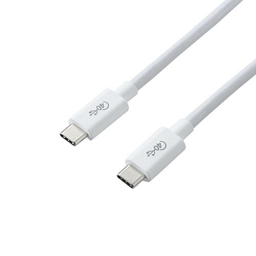 【5個セット】エレコム USB4ケーブル/C-Cタイプ/認証品/PD対応/40Gbps/0.8m/ホワイト USB4-CC5P08WHX5 [▲][AS]