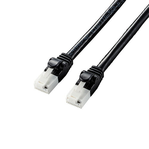 【5個セット】エレコム LANケーブル/CAT6A/爪折れ防止/2.0m/ブラック LD-GPAT/BK20X5 [▲][AS]