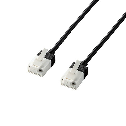 【5個セット】エレコム LANケーブル/CAT6A/スーパースリム/爪折れ防止/3.0m/ブラック LD-GPASST/BK30X5 [▲][AS]