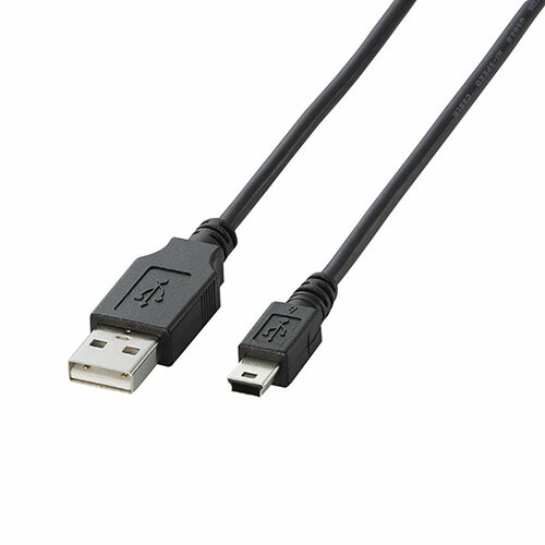 Rakuten - 【5個セット】エレコム USB2.0ケーブル/A-miniBタイプ/ノーマル/5m/ブラック U2C-M50BKX5 [▲][AS]