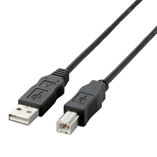 【5個セット】エレコム RoHS対応USBケーブル/1.0m/ブラック USB2-ECO10X5 [▲][AS]