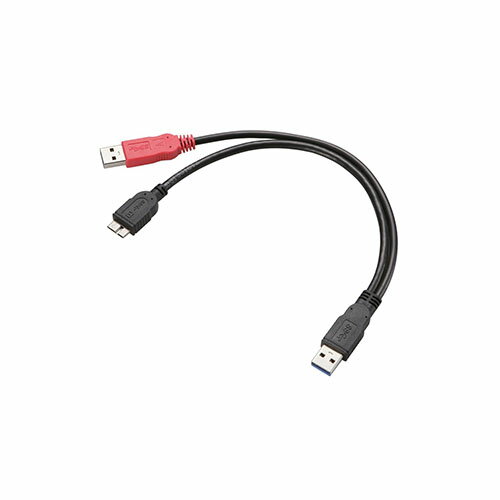 【5個セット】エレコム Y字Wパワーケーブル/USB3.0/microB/簡易パッケージ USB3-AAMB5DPBKX5 [▲][AS]