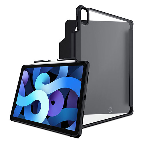 ITSKINS Hybrid Solid Folio for iPad Air ( 4th ) [ブラック] APDA-HBSFO-BLCK-FRONT[▲][AS]