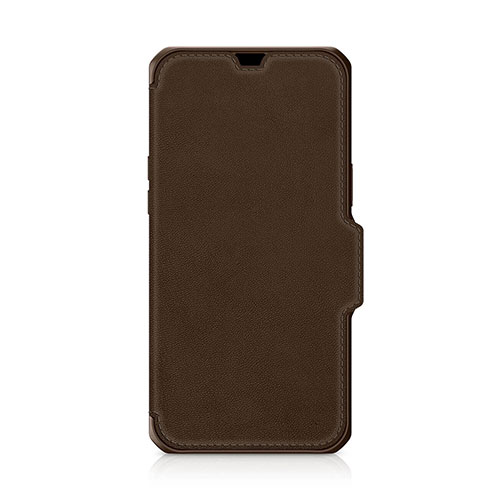 ITSKINS Hybrid Folio Leather for iPhone 13 Pro Max/12 Pro Max [uE with real leather] AP2M-HYBRF-BNRL[][AS]