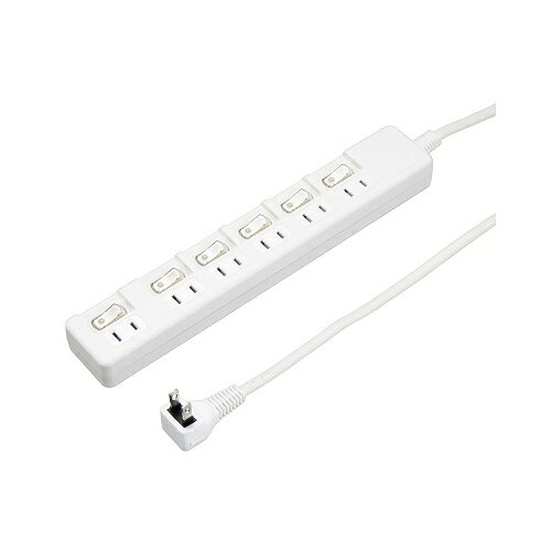 【5個セット】 YAZAWA 6個口節電タップ2mホワイトH8S662WHX5[▲][AS]